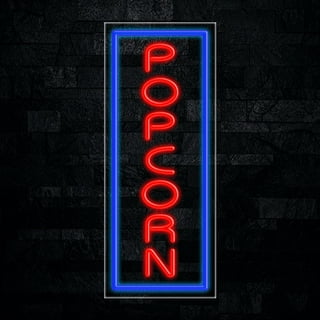 Movie Night Popcorn Neon Sign  Echo Neon #1 LED Neon Sign Brand
