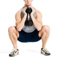 thumbnail image 5 of Fixed Dumbbell, 60LB Rubber Coated Dumbbell Free Weights with Solid Cast-Iron Core Grip, 5 of 5