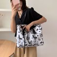 thumbnail image 4 of Bolsa Bolso de hombro con estampado animal a la moda, bolsos de lona para mujer (mariposa) JShteea Para Estrenar, 4 of 9