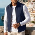 thumbnail image 3 of Stamzod Golf Vests for Men Casual Sleeveless Zip Up Waterproof Jacket with Pockets Outdoor Work Travel Hiking Vest Outerwear Blue XXXXXL, 3 of 10