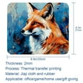 thumbnail image 5 of Fox Desk Pad Mouse Mat Gaming Mouse Pad | Square 8.3x9.8 Inch Non-Slip Rubber Bottom Printed Suitable for Office and Gaming, 5 of 6