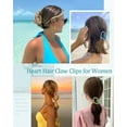 thumbnail image 4 of AWAYTR 6 Pcs Heart Hair Claw Clips for Women Matte Nonslip Hair Jaw Clips Heart Hair Clips for Thin Thick Hair Cute Hair Styling Accessories, 4 of 7