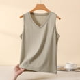 thumbnail image 6 of Gytharion Pj Tank Tops for Women Plus Size Summer Solid Casual Sleepshirt Fashion Loose Sleeveless V-Neck Pajama Shirt Soft Comfy Modal Loungewear, 6 of 6