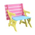 thumbnail image 7 of Kumix KID'S MULTI-FUNCTIONAL ARM CHAIR,TABLE+ 2 BENCHES (All-in-one)Blue+Pink, 7 of 7