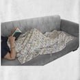 thumbnail image 5 of Hobby Soft Flannel Fleece Throw Blanket, Knitting Needles Yarn Ball of Wool Crochet Hooks Illustration, Cozy Plush for Indoor and Outdoor Use, 50" x 60", Rose Mustard, by Ambesonne, 5 of 5
