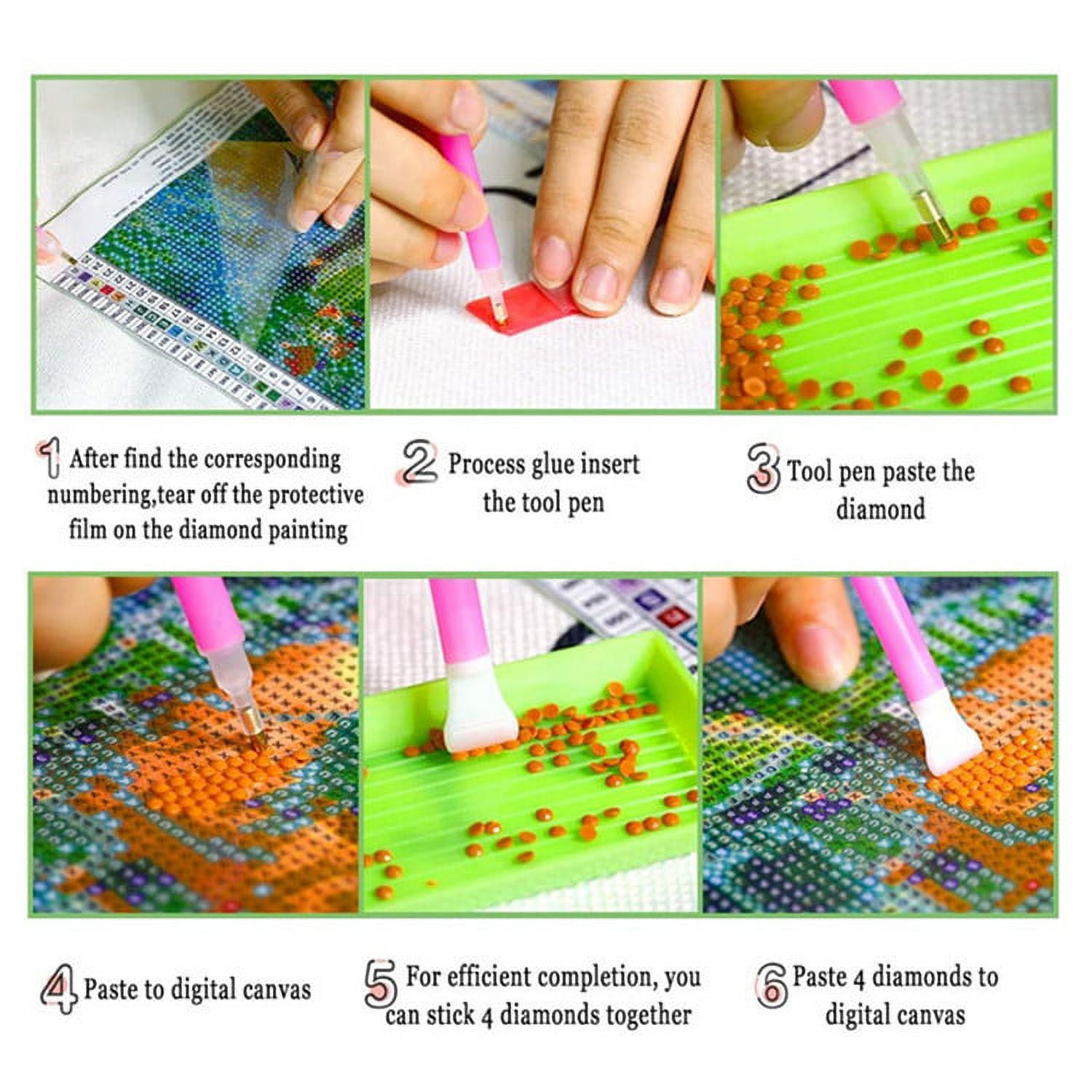 Diamond Painting Kits for Adults Kids, DIY 5D Diamond Painting Kits Full Drill Diamond Art Diamond Embroidery Paintings for Home Wall Decor, 12x16inch A42