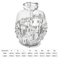 thumbnail image 4 of POBUDS Hoodie, Regular Fit Sporty Pullover Hooded Sweatshirt for Men Women Cinque Terre Italy Town M, 4 of 6