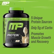 MusclePharm Combat Protein Powder, Vanilla, 24g Protein, 4lb, 64oz