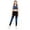 Blue Black, variant on YONGHS Kids Girls Sport Tracksuits Sleeveless Letter Tank Tops Legging Gymnastics Outfits Red 16