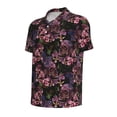 thumbnail image 2 of Balery Orchids Flowers Printed Men’s Short Sleeve Polo Shirt, Midweight Men's Shirt,Golf Polo shirts -XX-Large, 2 of 9