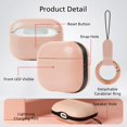 thumbnail image 4 of Funda de cuero Alto para AirPods Pro 2 con carga inalámbrica, rosa, 4 of 8