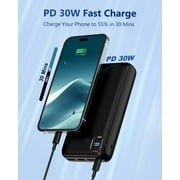 Tilnce 50000mAh Power Bank 30W PD Fast Charging Portable Charger with 4 Outputs Battery for iPhone 17 16 15 14 Samsung Galaxy Camping