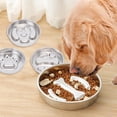 thumbnail image 3 of Alimentador Lento Tazón De Acero Inoxidable Anti Asfixia Lento Comer Tazón Antideslizante Inferior Para Gatos Y Perros Con Messless Diseño, 3 of 7