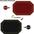Reversible Placemats Set of 6 Faux Leather Heat Resistant Placemats
