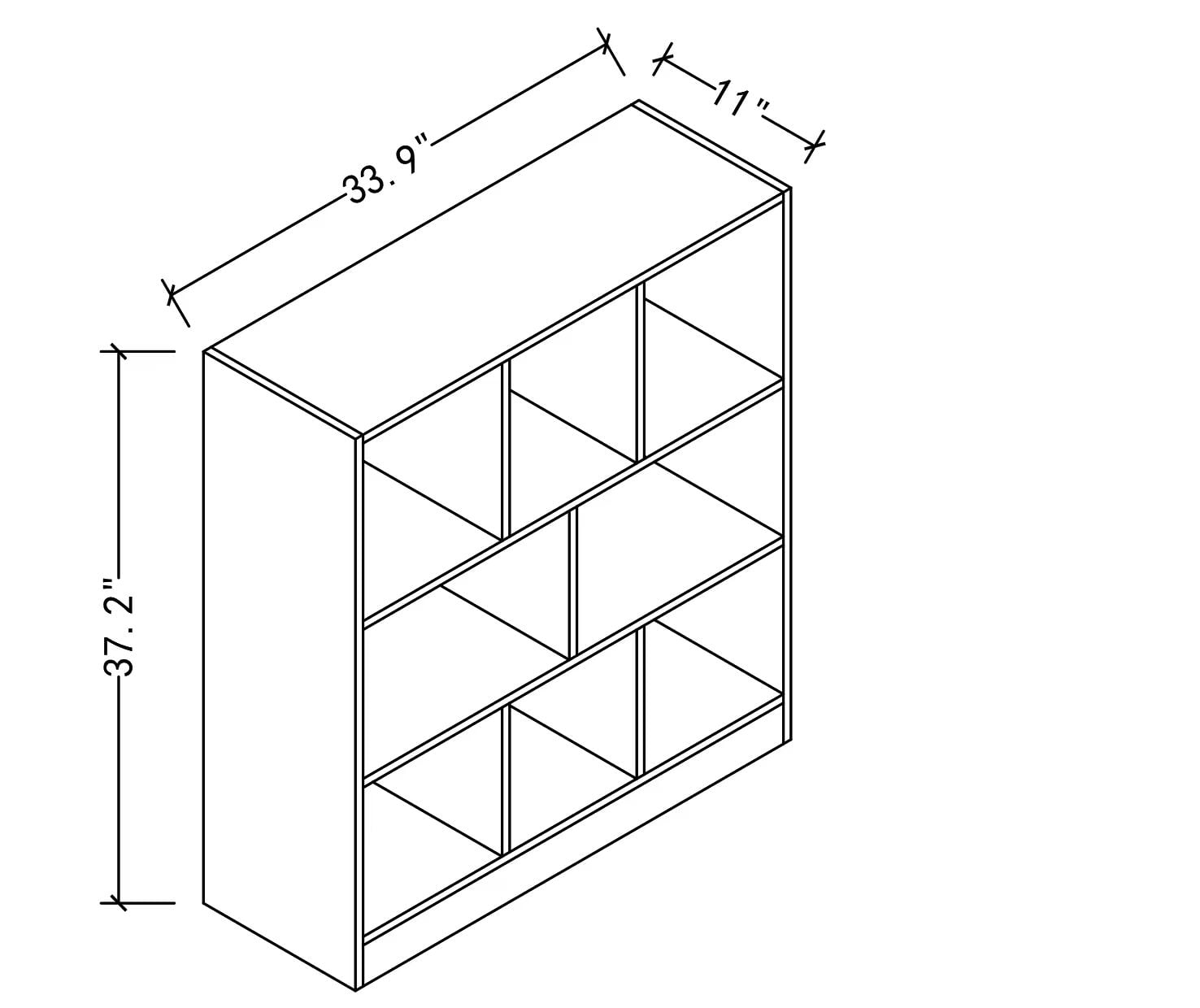 Eight Layer Simple Household White Bookshelf