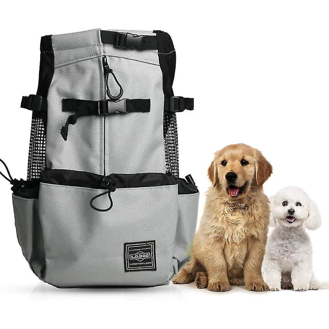 Woolala Light Weight Pet Carrier Backpack For Small And Medium Dogs, Veterinarian Approved Safe Bag For Travel - Easy Take Space Saving - Black M