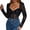 Black, variant on Women'S Flocked Print Jumpsuit Slim Fit Long Sleeve Button Down Front Romper Black L