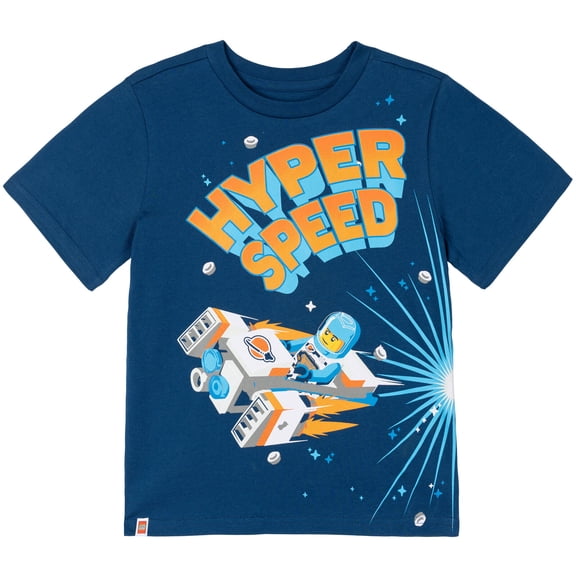 LEGO Toddler Boys' Short Sleeve T-Shirt Navy Space Speed