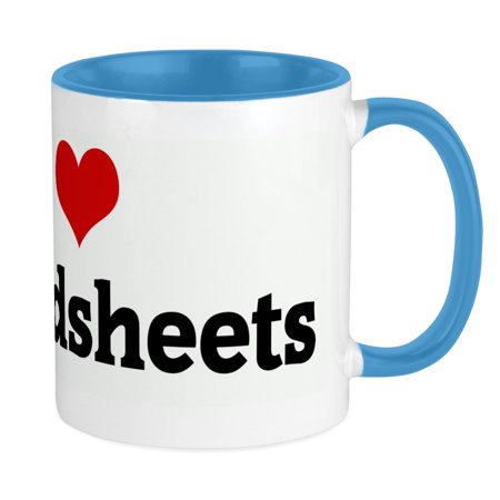 

CafePress - I Love Spreadsheets Mug - Ceramic Coffee Tea Novelty Mug Cup 11 oz