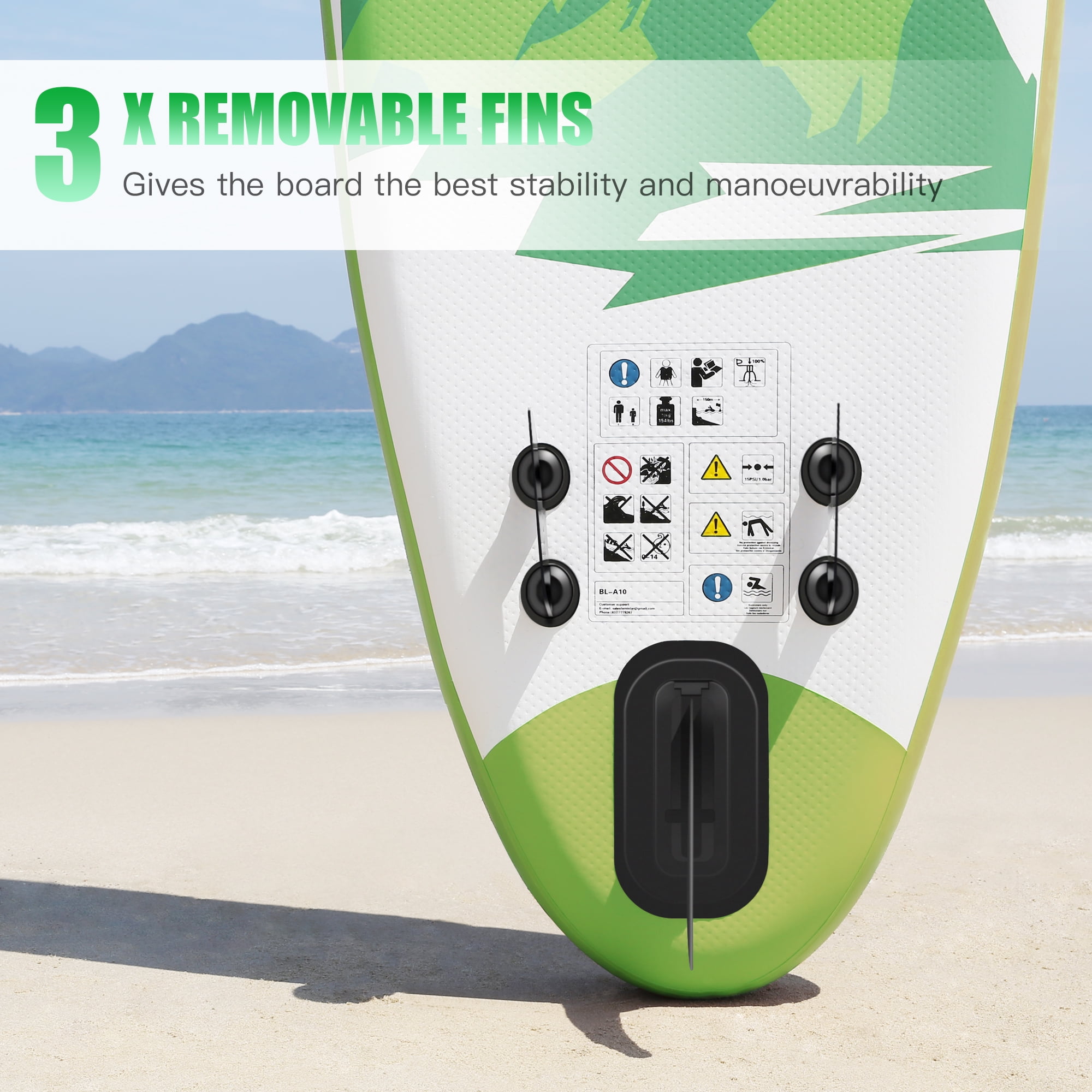 12 ft Inflatable Premium Stand Up Paddle Board for Surfing, Fishing, Yoga, Playing