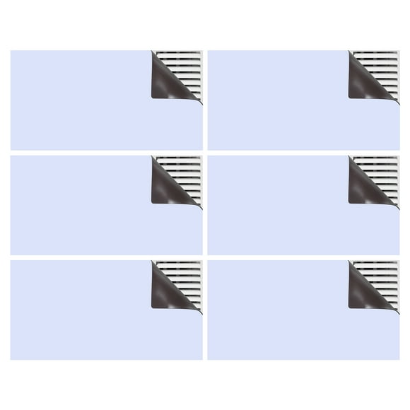 6Pcs Cubiertas magnéticas rectangulares para ventilación, 15.5"x8" Cubiertas bloqueadoras de ventilación para suelos, paredes y techos (Blanco)