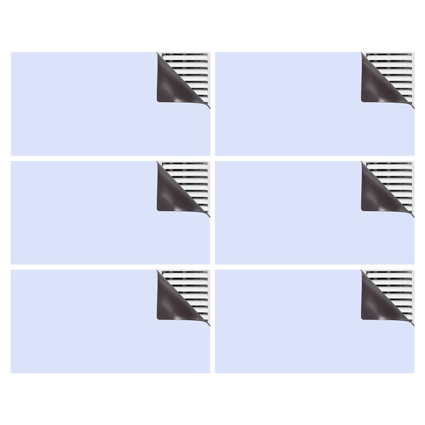 6Pcs Cubiertas magnéticas rectangulares para ventilación, 15.5"x8" Cubiertas bloqueadoras de ventilación para suelos, paredes y techos (Blanco)
