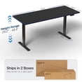 thumbnail image 5 of VIVO Electric 71” x 30” Stand Up Desk with RGB, Black Table Top, Black Frame, 5 of 9