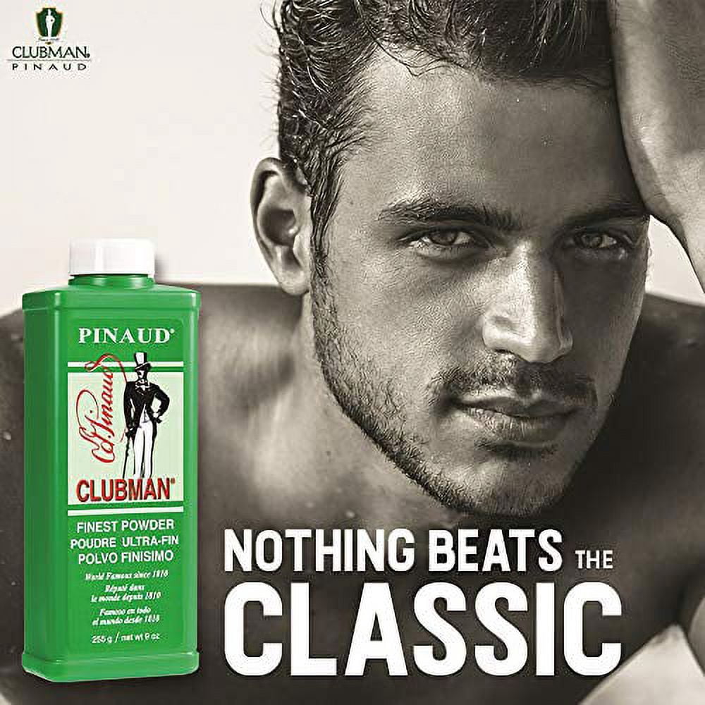 Pinaud Clubman Finest Powder for Men, Cornstarch Zinc Oxide Kaolin Formula, 9 oz (Pack of 3)