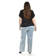 thumbnail image 3 of Blusa con moño al frente Roman Fashion Tallas Extras 1874 Negro 36, 3 of 5