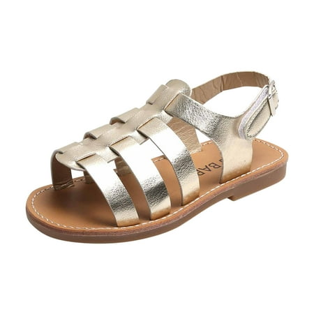 

Winter Savings Holiday Deals 2024! Antqov Toddler Sandals Girls Flat Sandals Summer Baby Girls Sandals New Fashion Slip Beach Shoes Big Korean Braid Sandals Gold 5 Years