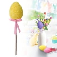 thumbnail image 2 of CoreLiving Spring Stem Picks Glitter Easter Egg Ornaments Wooden Stake Decoration for Fake Carrots Spring Tree Centerpiece Vase Filler Crafts, Assorted Colors, 2 of 9