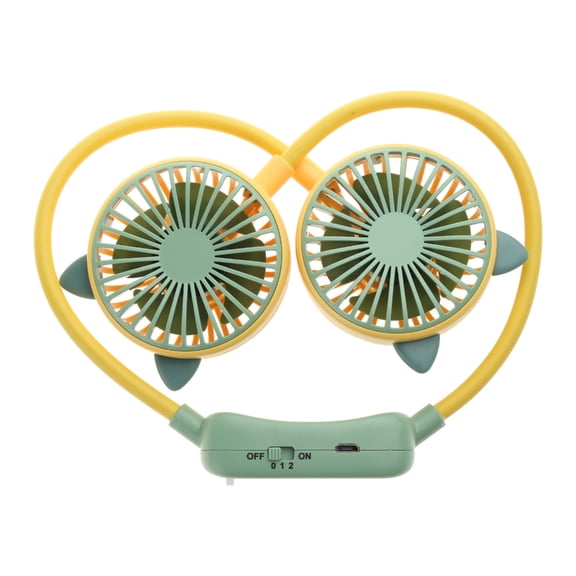 Portable Neck Fan Hands-Free Fan USB Rechargeable 2 Speeds Hanging Fans Air Cooling Wearable Neckband Fan