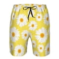 thumbnail image 3 of Logiee Daisies Flowers Print Mens Swim Trunks Quick Dry Board Shorts,Breathable Hawaii Beach Shorts Swimwear Bathing Suits-X-Large, 3 of 6