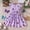Purple, variant on WOYY Toddler Girls Butterfly Print Bow Dress Flutter Sleeves Casual Dress, Sizes 1-6