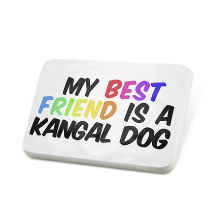 Porcelein Pin My best Friend a Kangal Dog from Turkey Lapel Badge –