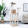 thumbnail image 2 of Cat Tree Furniture Tower Climb Activity Tree Scratcher Play House Kitty Tower Furniture Pet Play House ShopWise Round, 2 of 18