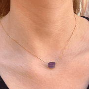 Healing Stone Raw Amethyst Layering Necklace by Ascendie