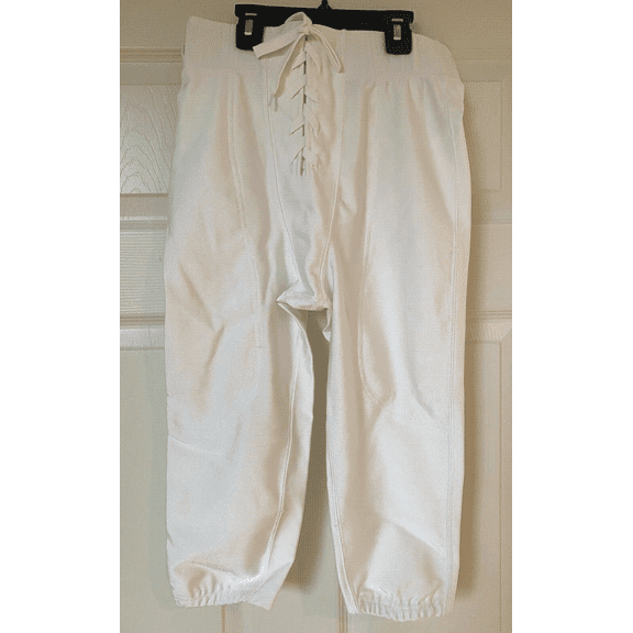 Football Game Pants White Adult Adams YLP-08 Slotted Padless Small