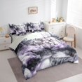 thumbnail image 2 of Manfei Vintage Wildlife 7-Piece Twin Bedding,Rustic Wolves Bedding Comforter Set,Gray,Light Gray Reversible, 2 of 7