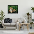thumbnail image 2 of Stupell Tiger Tropical Plants Nature Animals & Insects Painting Black Floater Framed Art Print Wall Art, 2 of 6