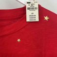 thumbnail image 6 of Victoria's Secret PINK Women Long Sleeve Gold Stars Cropped Top Tee Red Pepper L, 6 of 8