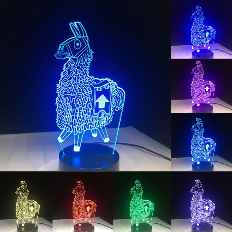 3D Animal Llama Night Light 7 Colors Led Desk Lamp Home Decor Gift New - Walmart.com