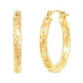 thumbnail image 3 of Brilliance Fine Jewelry 10K Yellow Gold 2.5MMx18MM Hollow Round Hoops Earrings, 3 of 4