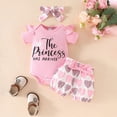 thumbnail image 2 of Baby Girls Clothes Short Sleeve Bodysuit Pants Set Summer Outfits, 2 of 7