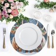 thumbnail image 4 of Ryvnso Highland Cattle Round Plate Mats Dining Table Placemat Set of 4 for Holiday Decoration, 4 of 7