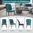 thumbnail image 3 of AFO Upholstered Dining Chairs Set of 6, Modern Fabric Kitchen Side Chairs with Solid Wood Legs,for Home, Restaurant or Cafe, Green, 3 of 6