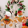thumbnail image 3 of Eosunjian Gingerbread Man Doll Plush Christmas Doll Toy Soft Stuffed Sitting Cookie Gingerbread Festive Decor for Xmas New Year Gift, 3 of 13