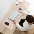 thumbnail image 3 of Elevate Your Desk: XXL Pink Mouse Pad & 31.5x11.8 inch Desk Mat, Features 3 Levels for Your Computer Keyboard – Ideal Large Mousepad for Home Office Work, 3 of 7