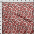 thumbnail image 4 of oneOone Cotton Flex Red Fabric Floral Retro Craft Projects Decor Fabric Printed By The Yard 40 Inch Wide, 4 of 5
