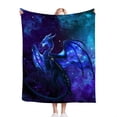 thumbnail image 2 of Dragon Blanket for Boys Men Dragon Space Throw Blanket for Kids Adults Ultra Soft Cozy Fleece Blanket for Couch Sofa ​Bed 40"x50", 2 of 6